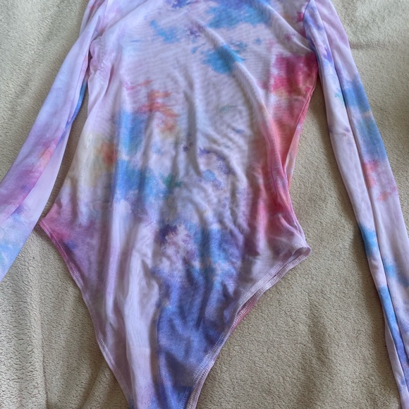 Forever 21 Pink Mesh Bodysuit - Picture 4 of 4